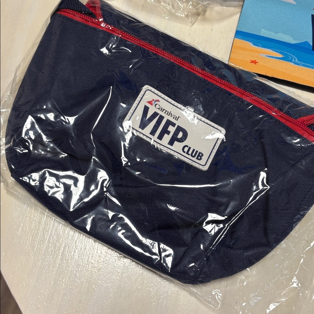 New in package -Carnival VIFP Club Fanny Pack, coozi, and Behind the Fun hat (2) - Picture 2 of 6